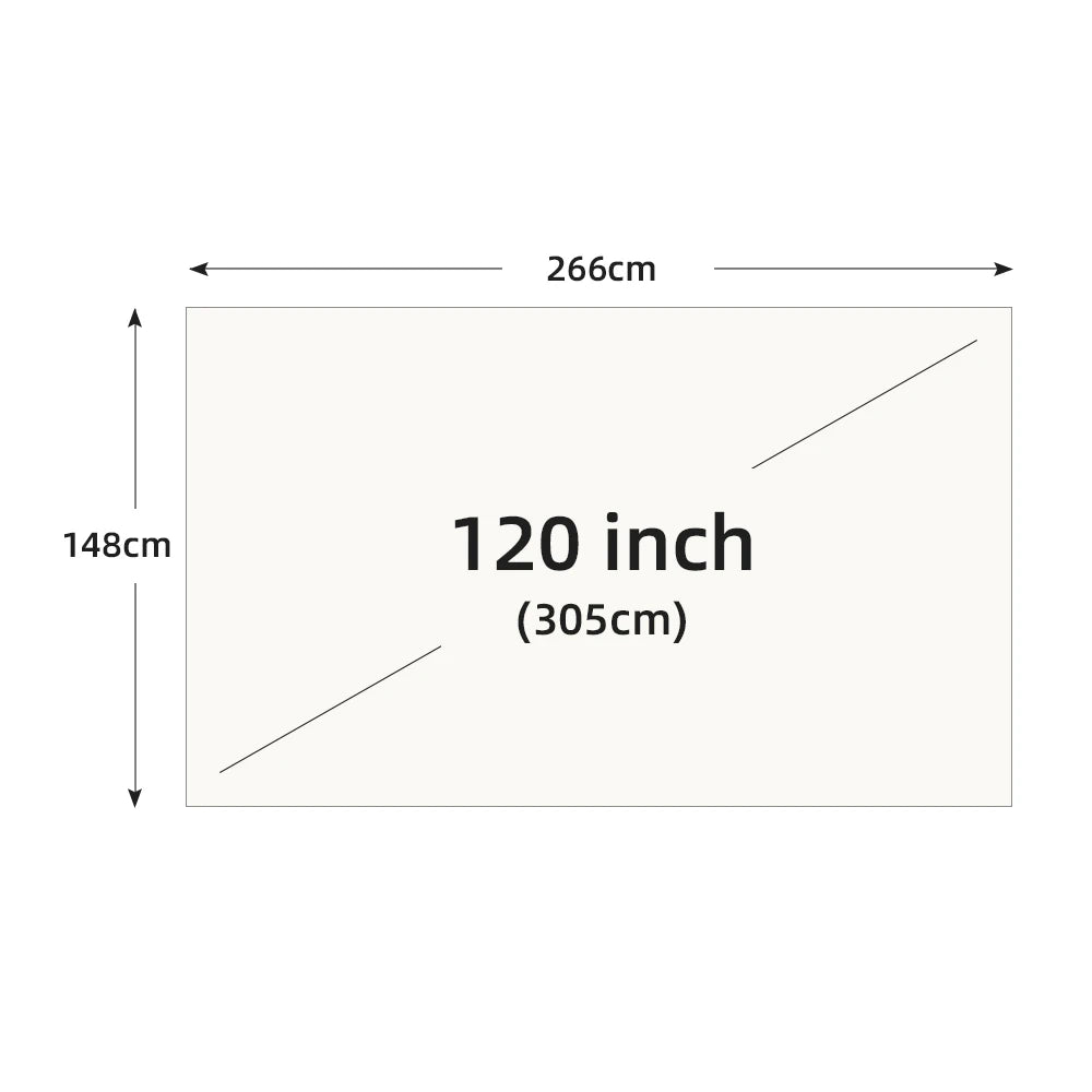 Projector Screen White Grid Anti-Light 16:9 Projection Screen 60 72 84 100 120 130 in Reflective Cloth for Home Theatre