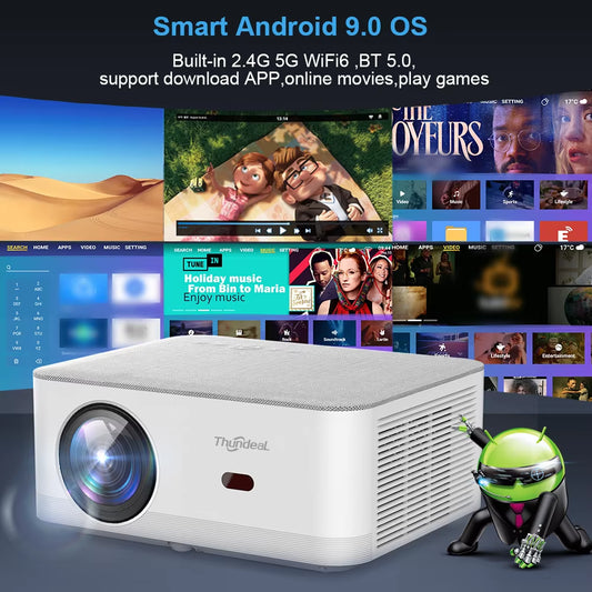Portable Mini Projector TD92 Pro FHD 1080P Full HD Beam 4K Video Wifi Android Projector Td92Pro 3D Movie Home Theater