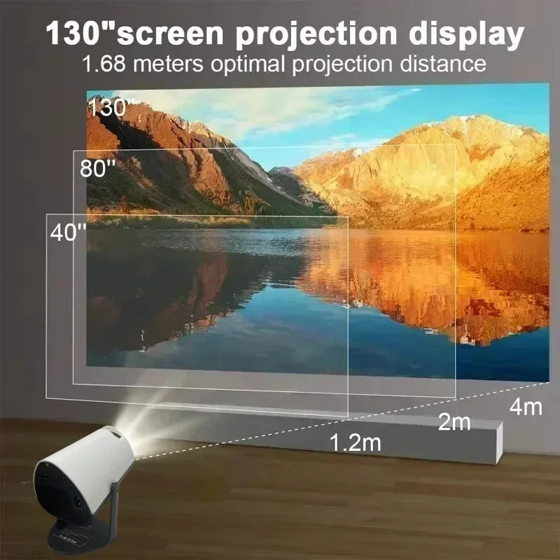 SJX300 Mini HD LCD Projector 4K 1280X720P Android 11 Wifi6 LED Portable Home Theater Cinema Movie Proyector