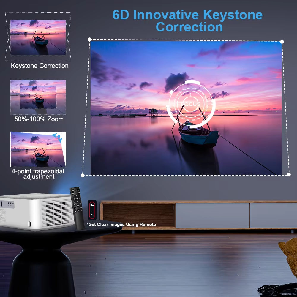 Portable Mini Projector TD92 Pro FHD 1080P Full HD Beam 4K Video Wifi Android Projector Td92Pro 3D Movie Home Theater